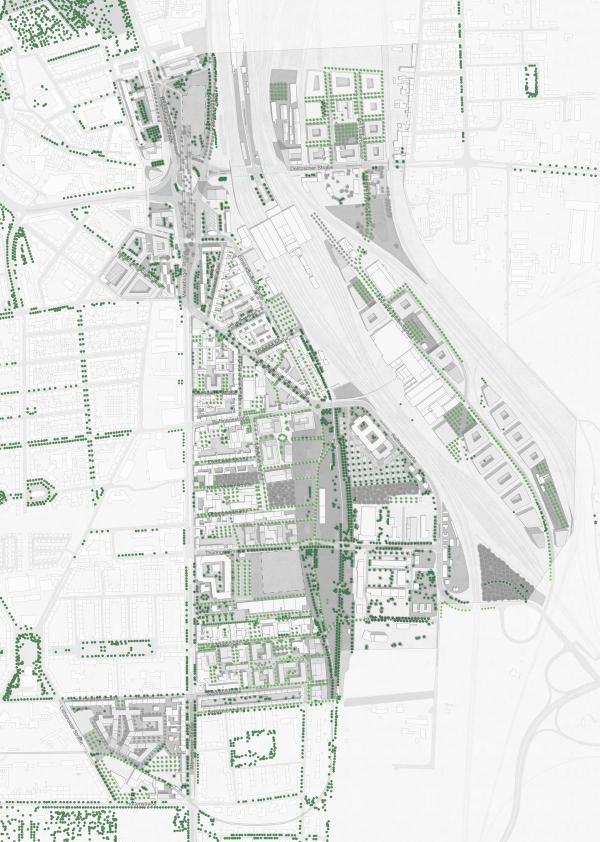 Darstellung ‚Grünvernetzung des Planungsgebiets‘